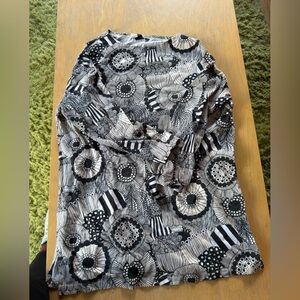 Marimekko Black and White Floral Skirt Set